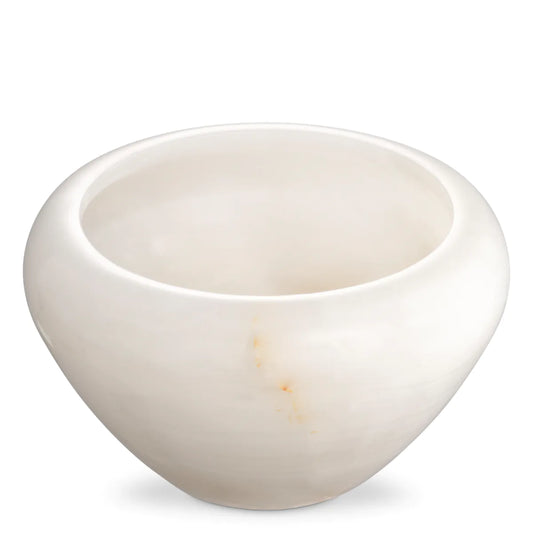 Natural Round Onyx Vase S Fayum | Cabothousefurniture.com