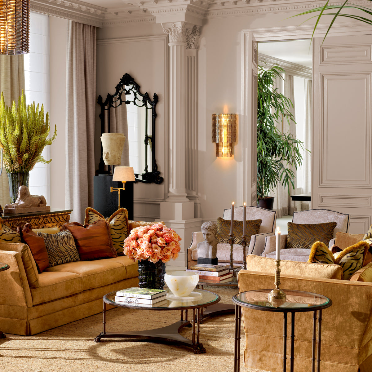 Natural Round Onyx Vase Fayum | Cabothousefurniture.com