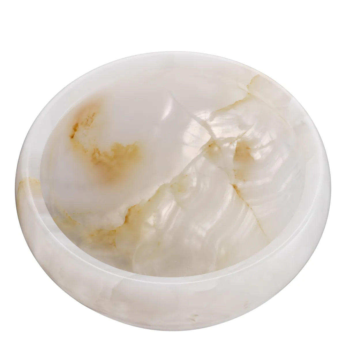 Natural Round Onyx Vase Fayum | Cabothousefurniture.com