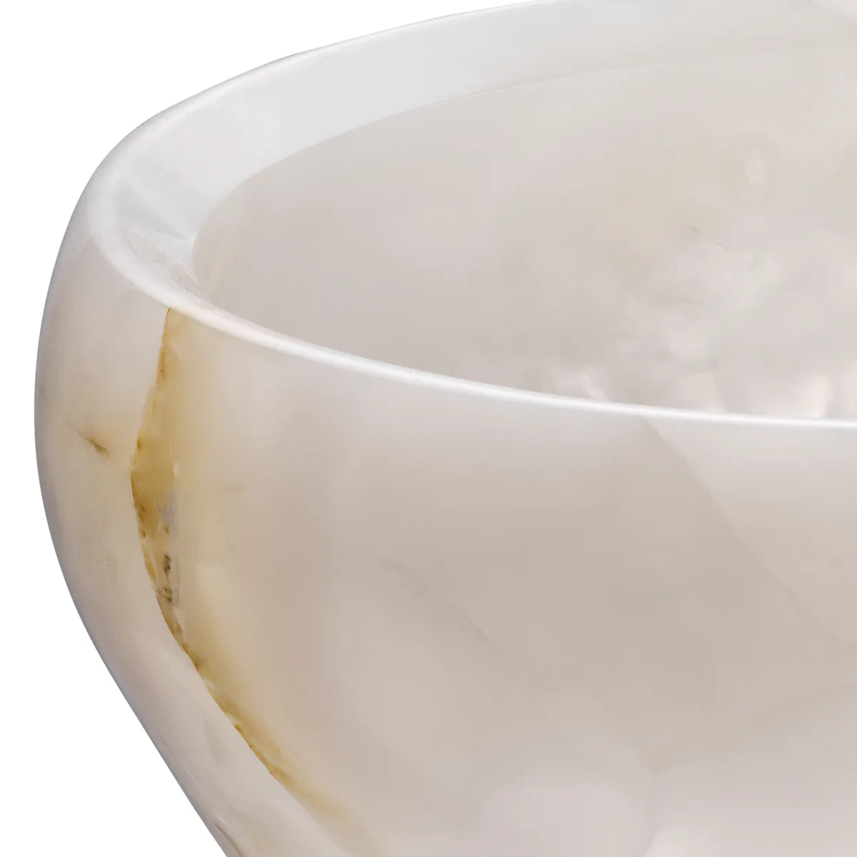 Natural Round Onyx Vase Fayum | Cabothousefurniture.com