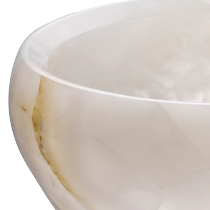 Natural Round Onyx Vase Fayum | Cabothousefurniture.com