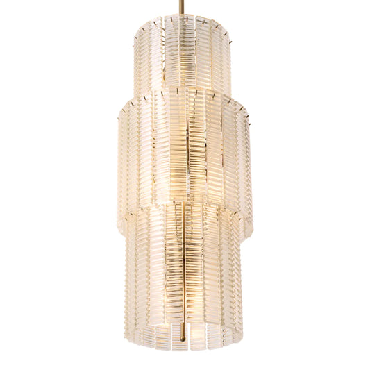 Ridged Glass Chandelier Imperial