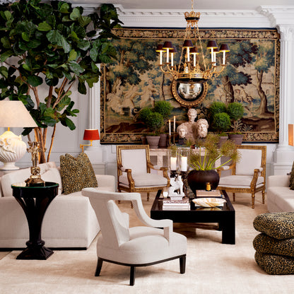 Round Glass Side Table Aswan | Cabothousefurniture.com