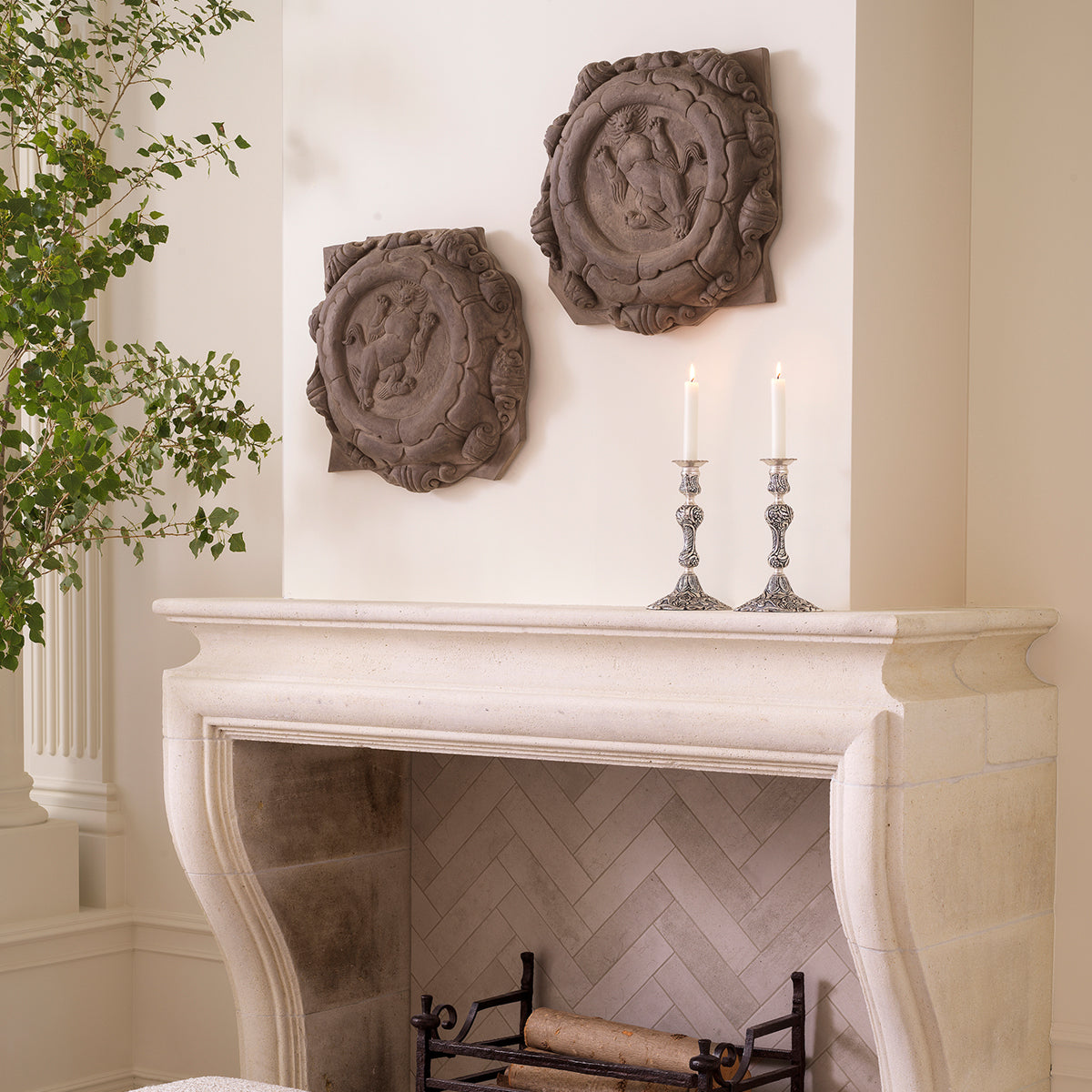 Sandstone Wall Object Liao Set (2) | Cabothousefurniture.com