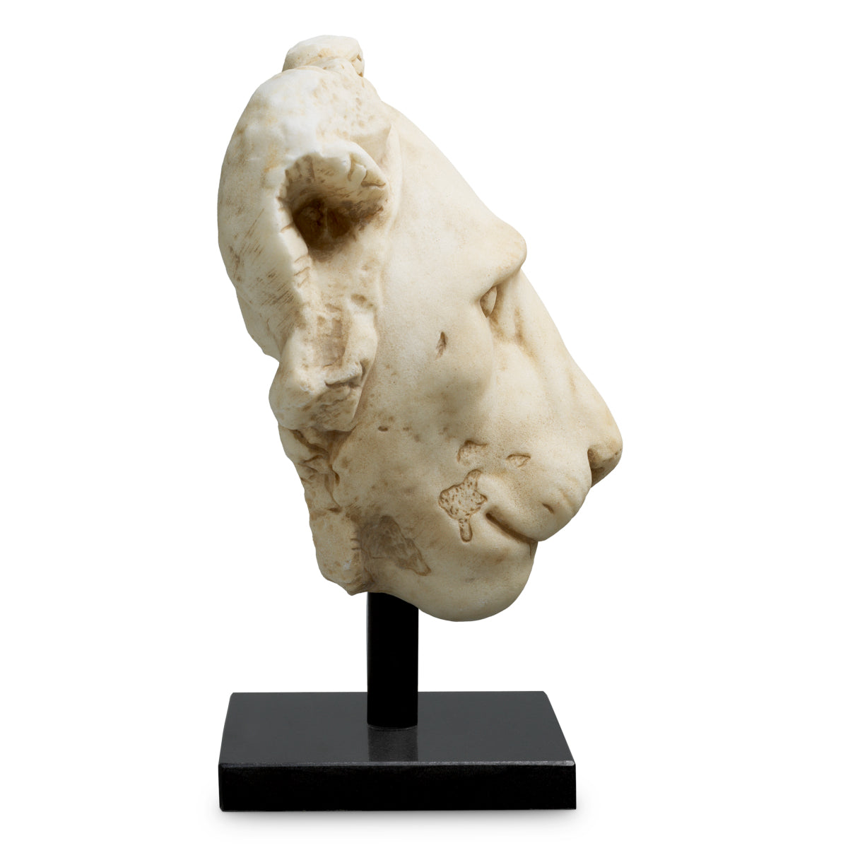 White Sandstone Lion Statue | Cabothousefurniture.com