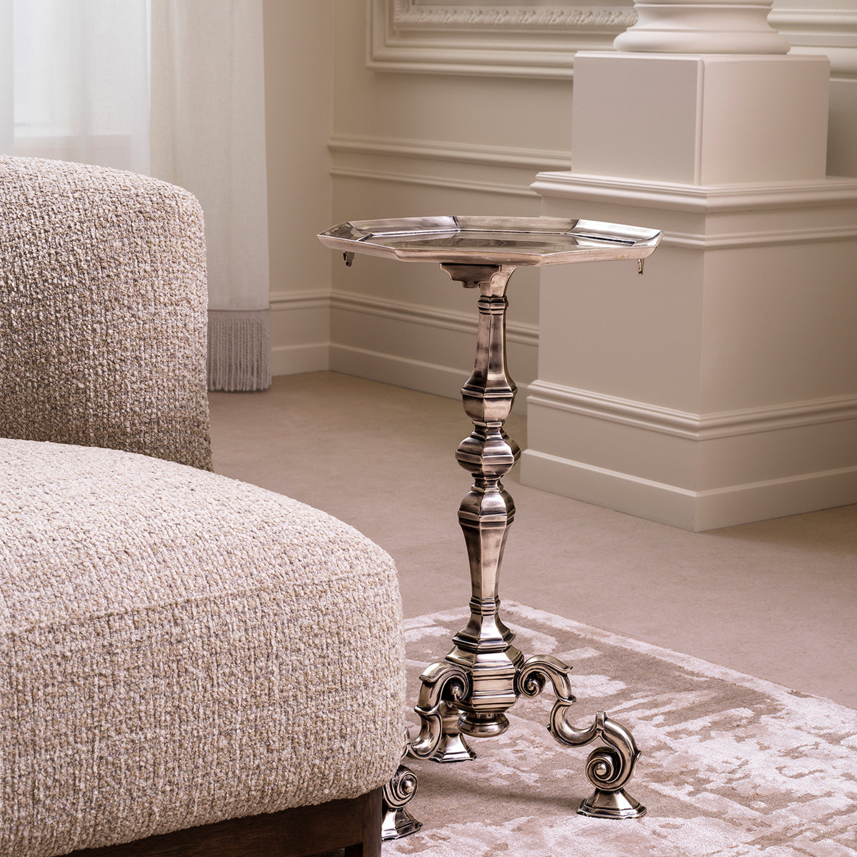 Antique Silver Side Table Verney | Cabothousefurniture.com
