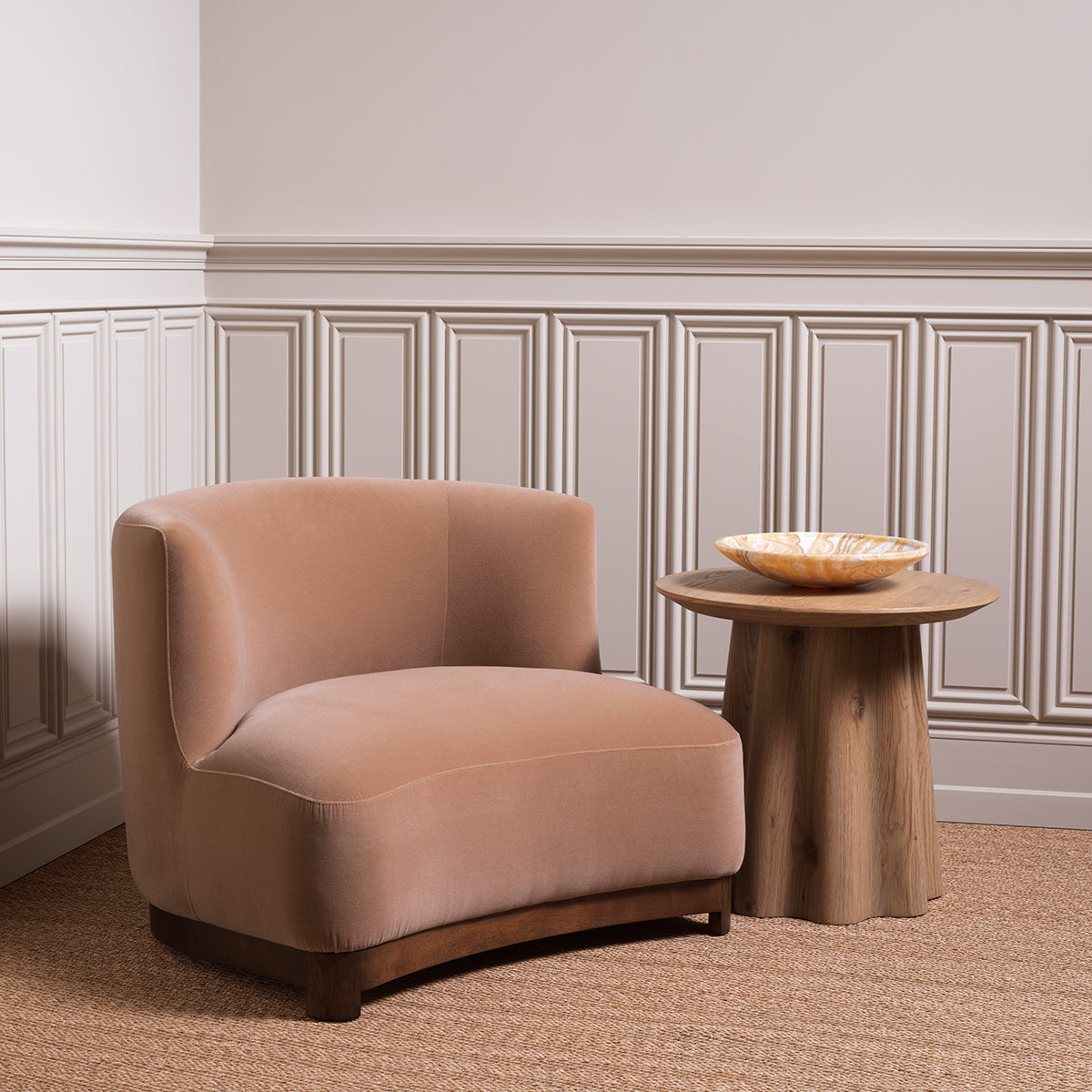 Oak Veneer Side Table Papyrus | Cabothousefurniture.com