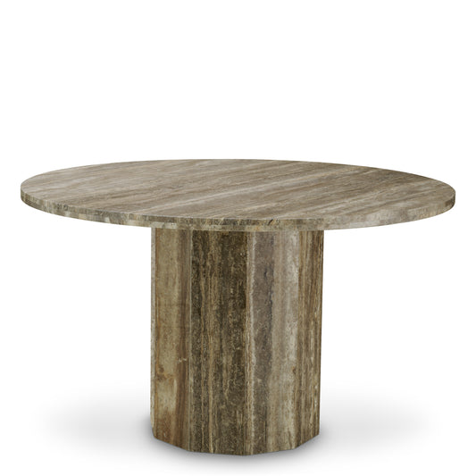 Silver Travertine Dining Table Florence | Cabothousefurniture.com