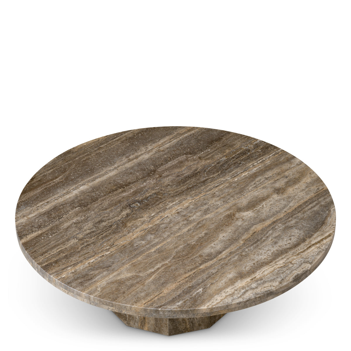 Round Travertine Coffee Table Florence | Cabothousefurniture.com