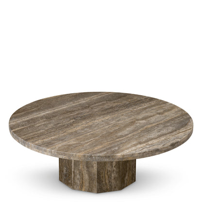 Round Travertine Coffee Table Florence | Cabothousefurniture.com