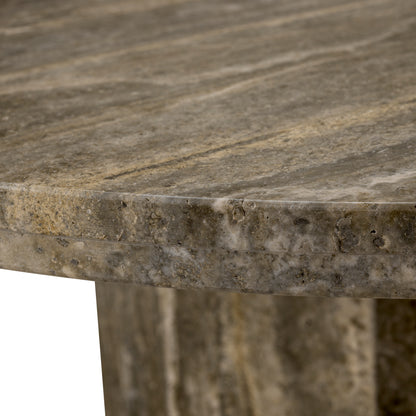 Round Travertine Coffee Table Florence | Cabothousefurniture.com
