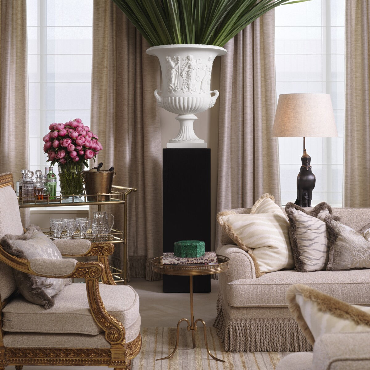 Gold Opulent Fauteuil Chair Louis | Cabothousefurniture.com