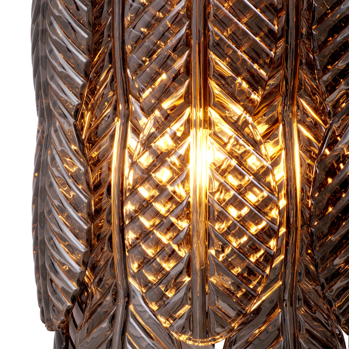Smoke Glass Palm Chandelier Sahure