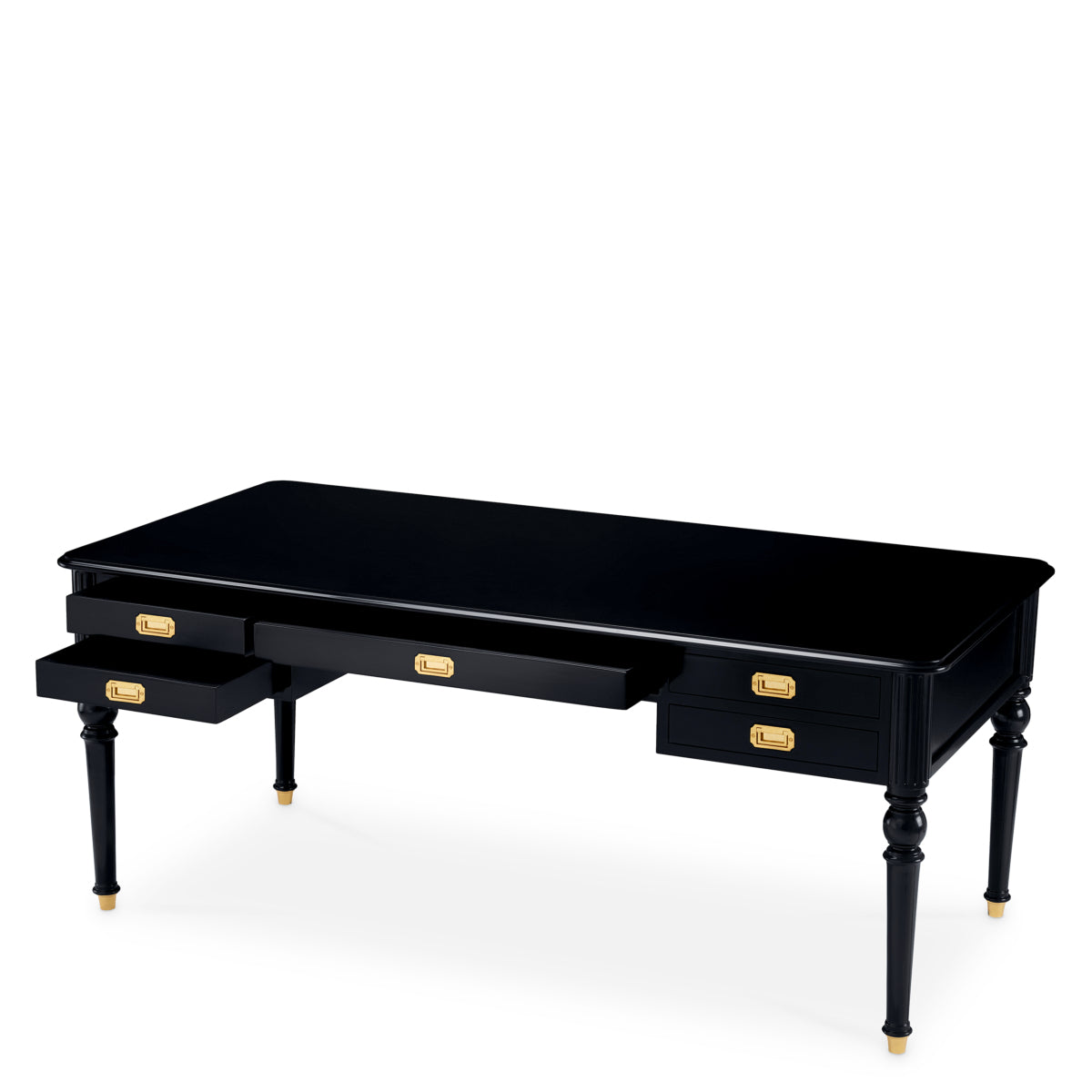 Black 5-Drawer Desk Wimbledon