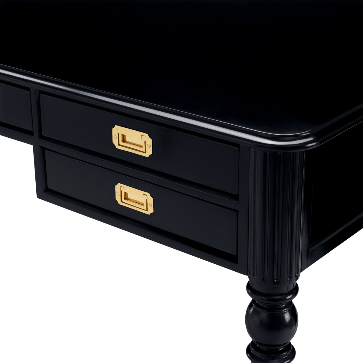 Black 5-Drawer Desk Wimbledon