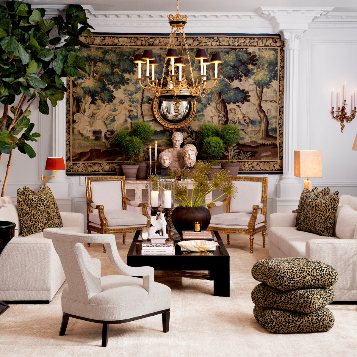 Antique Gold Wall Element Lumiere | Cabothousefurniture.com