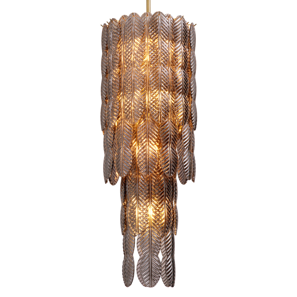 Smoke Glass Palm Chandelier Sahure