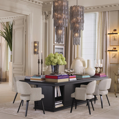 Smoke Glass Palm Chandelier Sahure