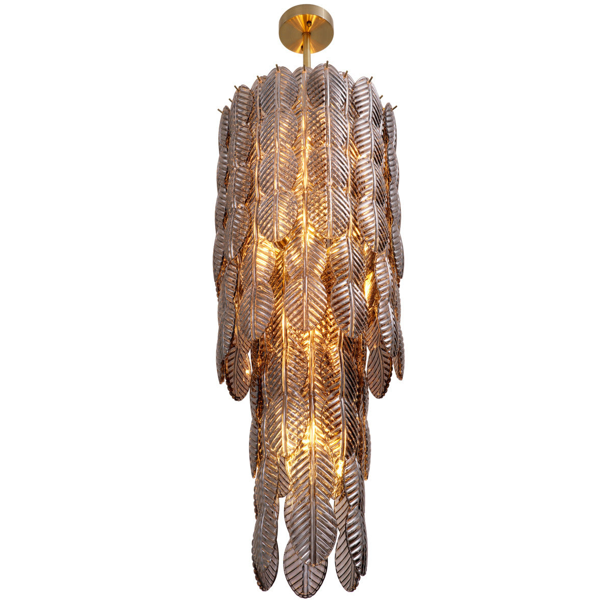 Smoke Glass Palm Chandelier Sahure