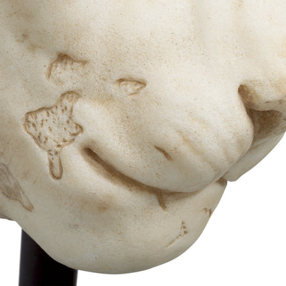 White Sandstone Lion Statue