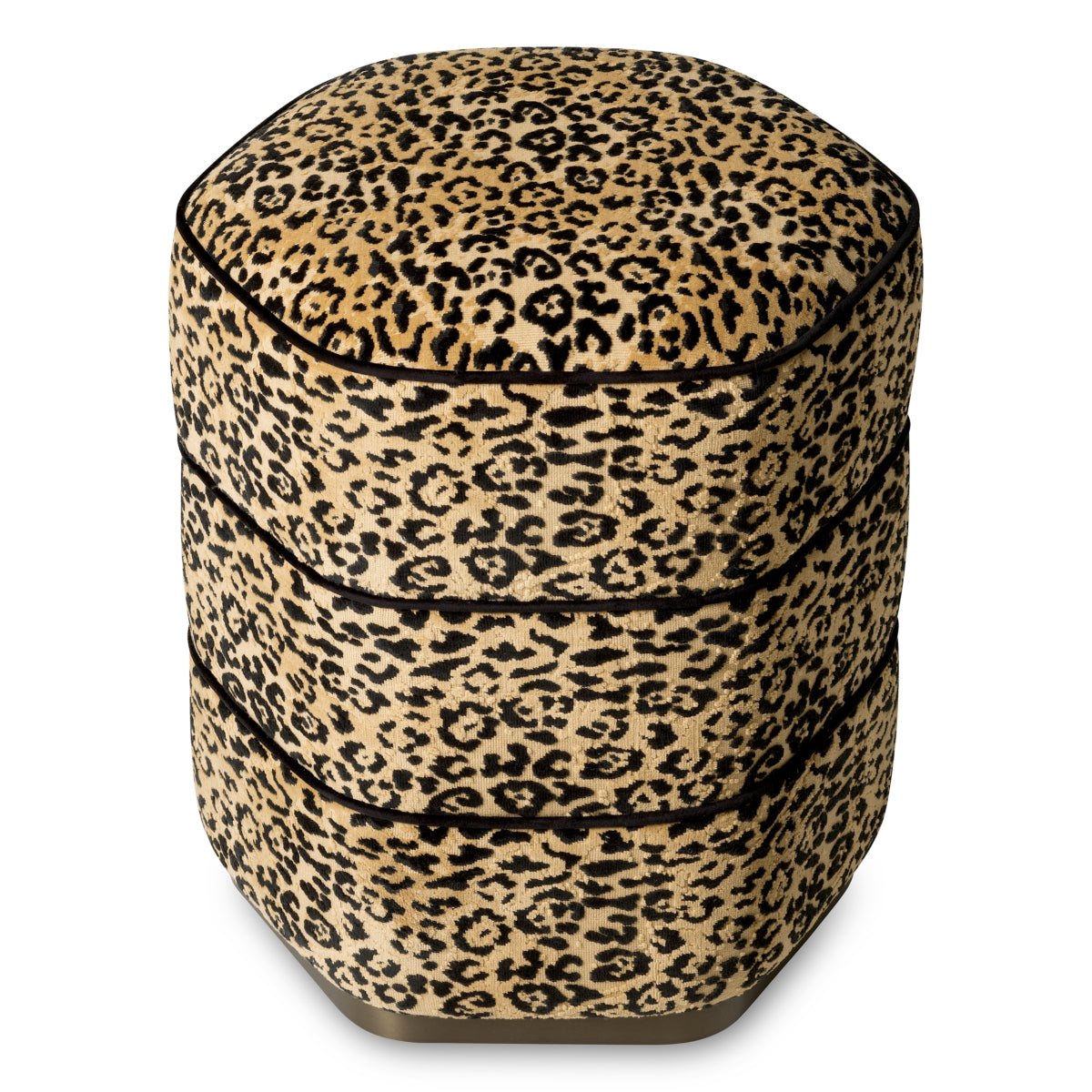Leopard Fabric Stool Roosevelt | Cabothousefurniture.com